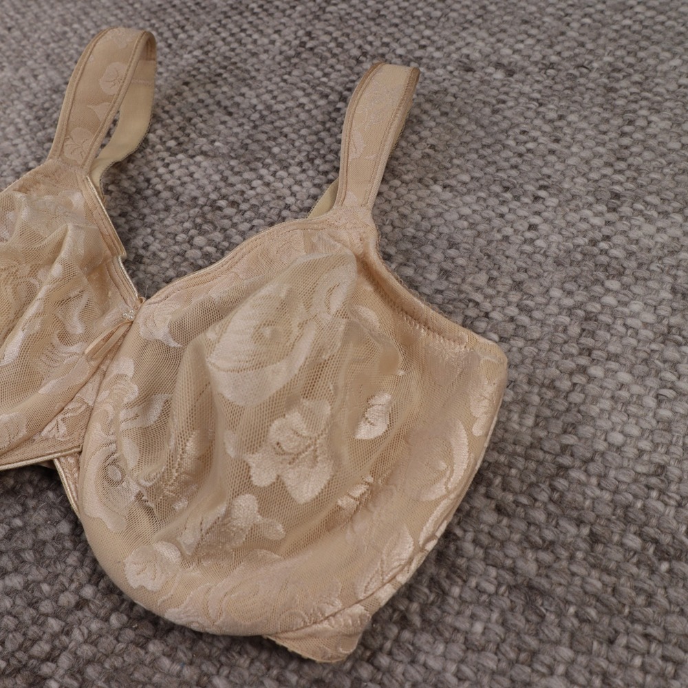 Wacoal 85567 Awareness Underwire Bra Womens 36DDD Beige Excellent Floral Lace